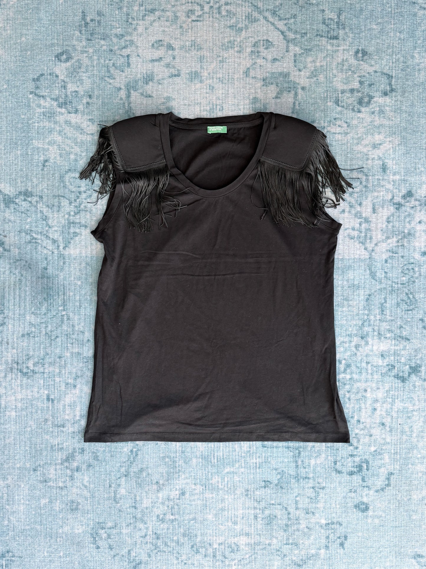 shoulder-fringe jersey tee