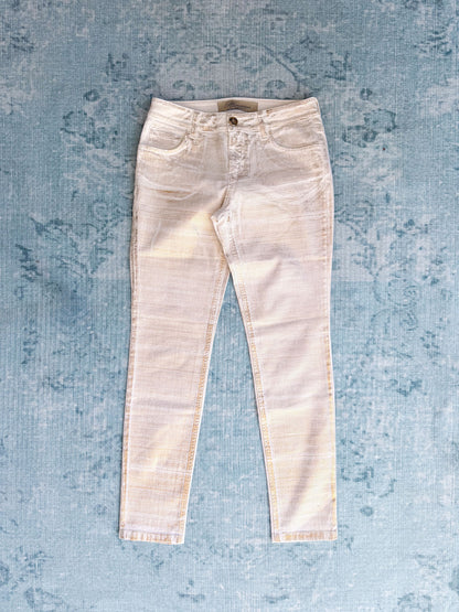 BLUMARINE glittery stripes skinny jeans