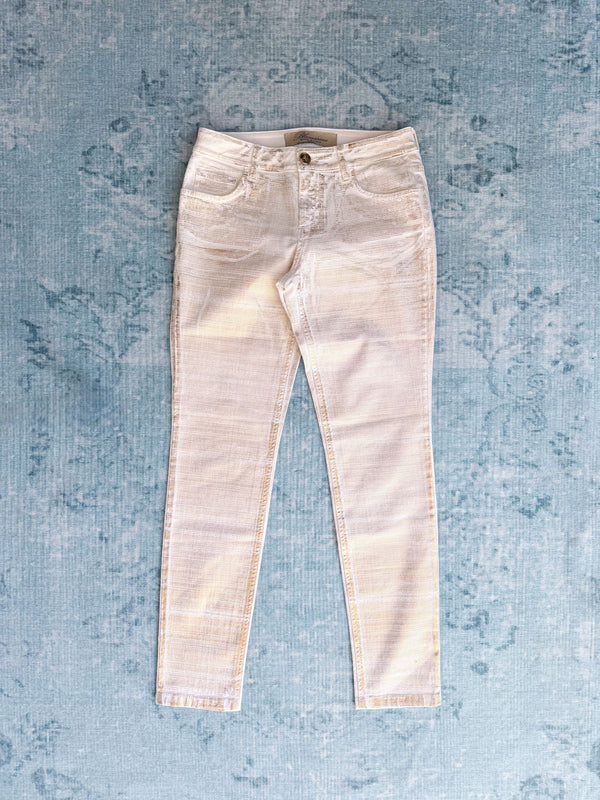 BLUMARINE glittery stripes skinny jeans