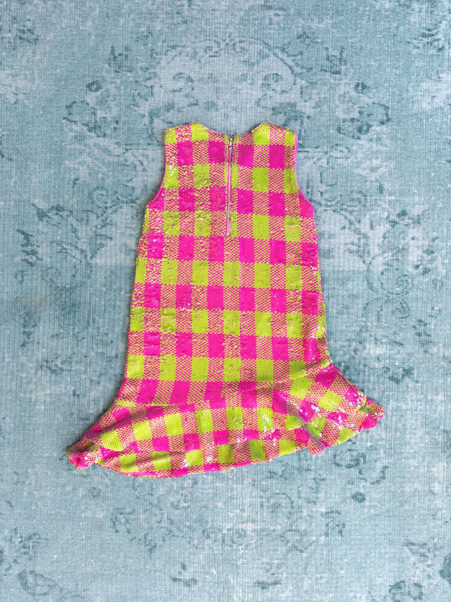 RICHMOND sequin checkerboard mini dress