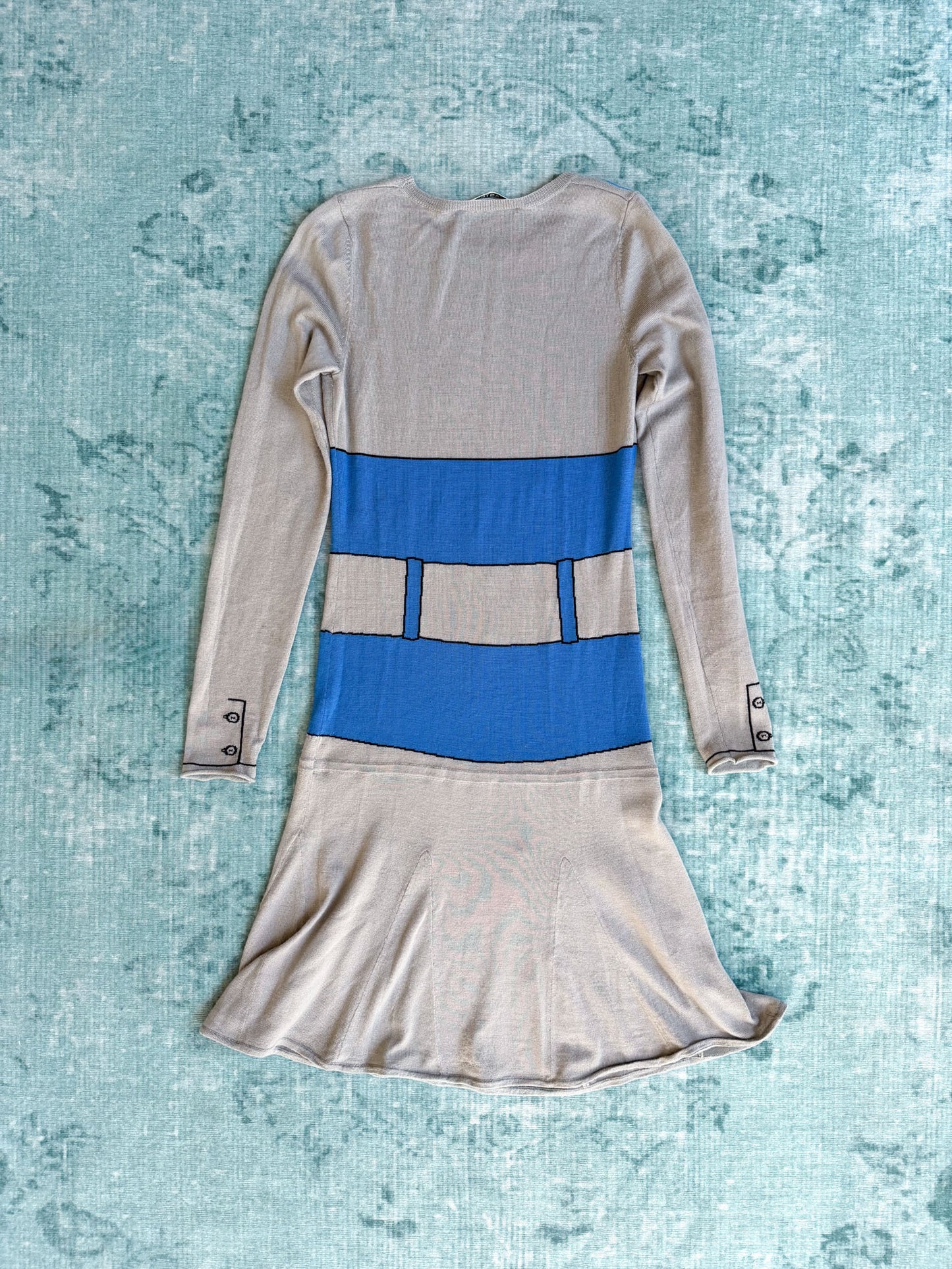 JC DE CASTELBAJAC trompe-l'oeil knit dress