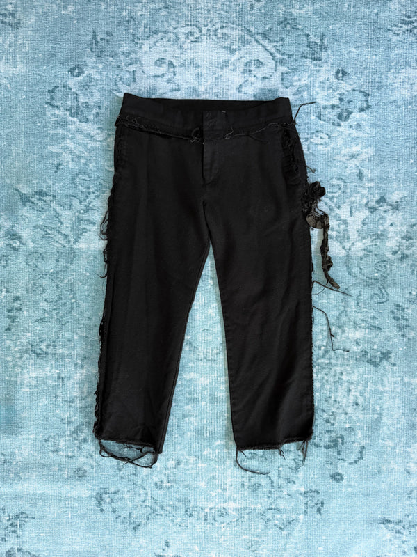 COMME DES GARÇONS deconstructed cropped trousers